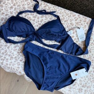 Navy Blue Shade and Shore Bikini Set size Medium